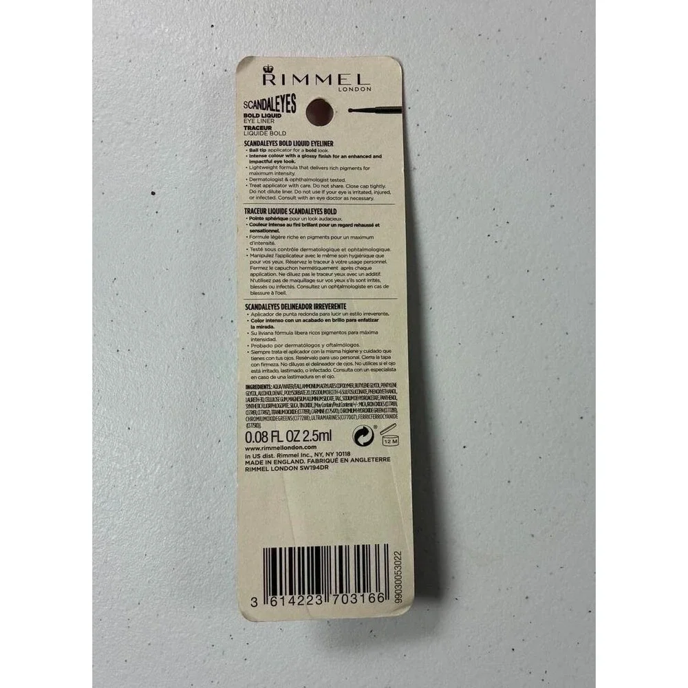 Rimmel London Scandaleyes Bold Liquid Eyeliner #001 Black